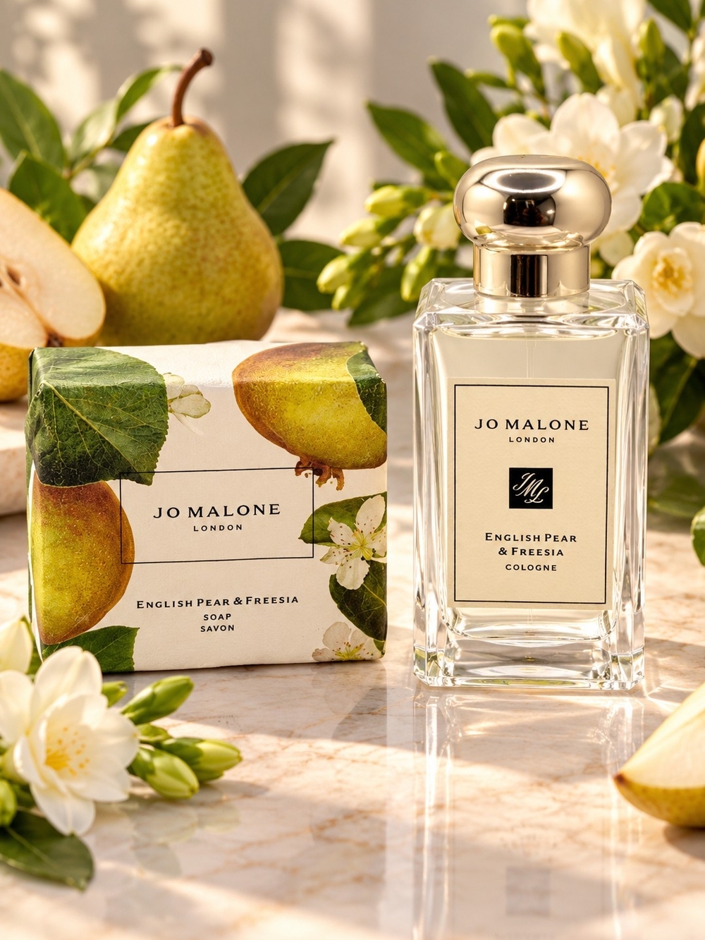 Jo Malone English Pear & Freesia 100ml 3.4oz & Soap 100g Set